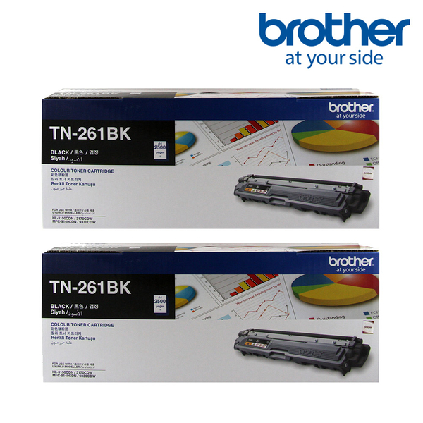 Brother TN-261BK 原廠黑色碳粉匣(2入)