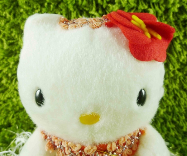 【震撼精品百貨】Hello Kitty 凱蒂貓~KITTY絨毛娃娃-夏威夷服飾-紅色 product thumbnail 3