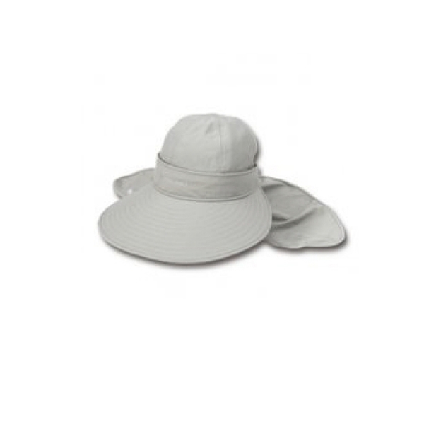 【Wildland 荒野 中性 抗UV可脫式遮陽帽《淺灰》】W1006/吸濕快乾/抗紫外線/透氣網布/可拆式帽頂 product thumbnail 2