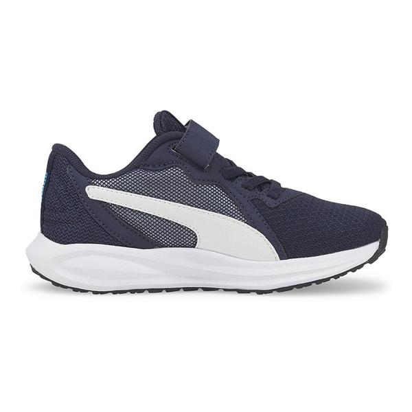 Puma Twitch Runner AC PS 童鞋 中童 慢跑 避震 透氣 魔鬼氈 藍白【運動世界】38453803 product thumbnail 4