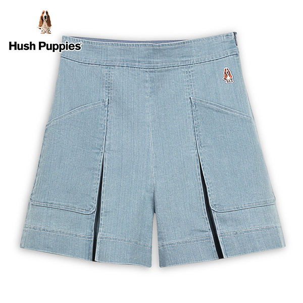 Hush Puppies 褲裙 女裝打褶造型牛仔寬褲裙