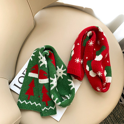 熱賣預購－可愛時尚兒童用品9 兒童聖誕仿羊絨圍巾圍巾保暖圍脖