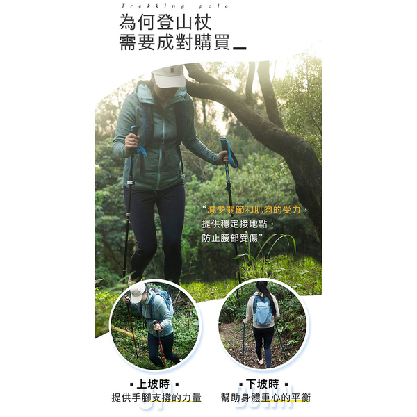 成功SUCCESS 初階快扣款登山杖 AL033 超值2入組 product thumbnail 4