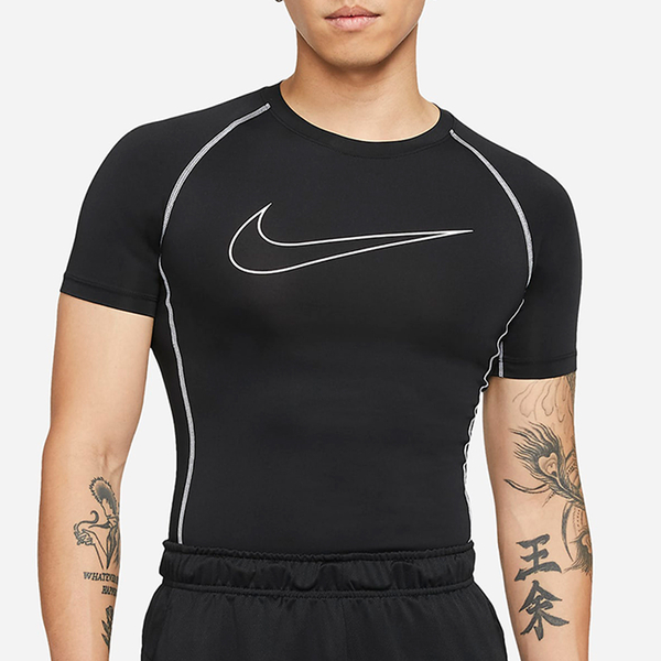 【現貨】Nike Pro Dri-FIT 男裝 短袖 慢跑 訓練 緊身 排汗 乾爽 黑【運動世界】DD1993-011