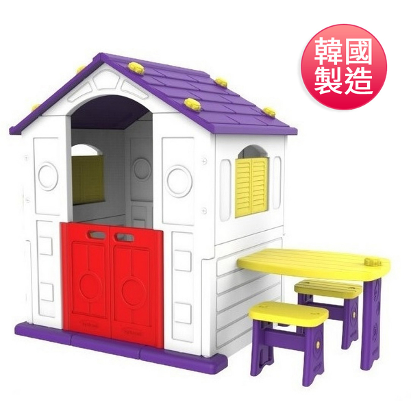 【買一送贈品十一】韓國 TOY MONARCH 雙開式遊戲屋+桌椅 CHD-502 韓國原裝