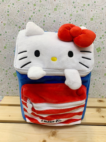 【震撼精品百貨】Hello Kitty 凱蒂貓~KITTY兒童用後背包-線條藍#10445