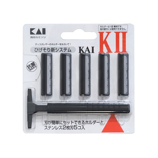 KAI 日本貝印 刮鬍刀(2片刃)K2-5B1(1入)【小三美日】 product thumbnail 2