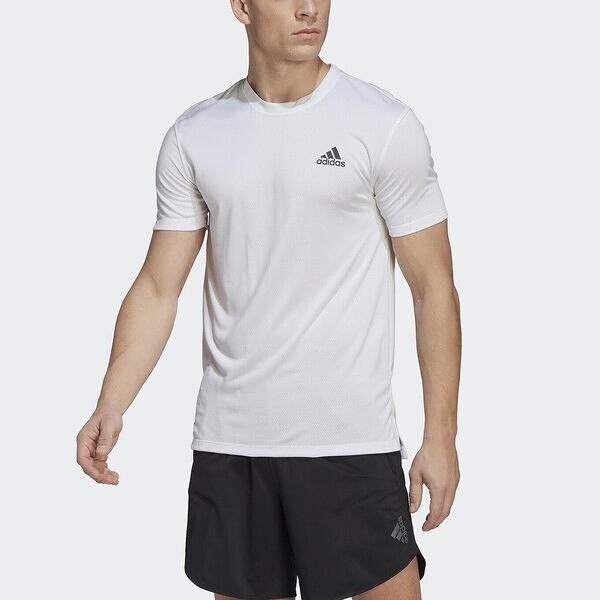 Adidas M Mel T [HT9053] 男 短袖 上衣 T恤 運動 訓練 吸濕 排汗 修身版型 愛迪達 白