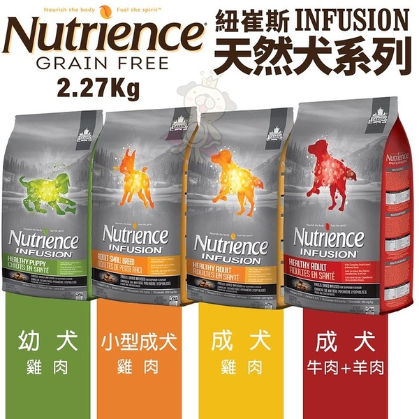 Nutrience紐崔斯 INFUSION天然犬糧系列2.27Kg 幼犬/成犬/小型成犬 犬糧『寵喵樂旗艦店』
