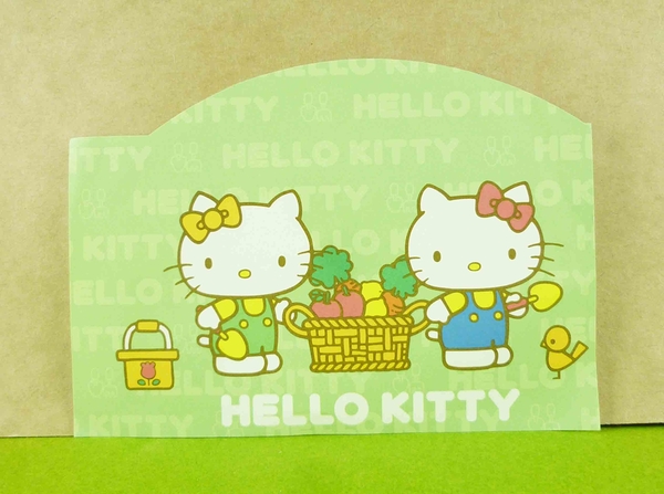 【震撼精品百貨】Hello Kitty 凱蒂貓~造型卡片-綠蔬菜