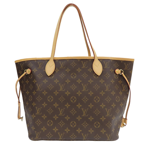 【二手名牌BRAND OFF】LOUIS VUITTON LV 路易威登 棕色 原花帆布 Neverfull MM 托特包 M46987