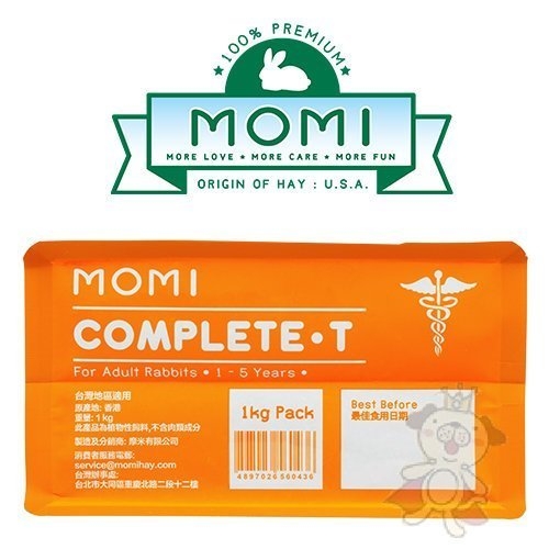 『寵喵樂旗艦店』美國摩米MOMI《營養全T-成兔飼料》1kg 70%牧草基底 product thumbnail 5