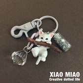 小貓鑰匙扣女貓咪公仔韓國可愛創意汽車鑰匙錬包包掛飾書包掛件   雙12購物節85折