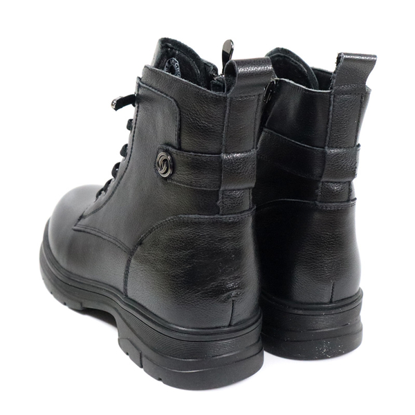 SNAIL 綁帶短靴 黑色 低跟 女鞋 S-6233601 no271 product thumbnail 3