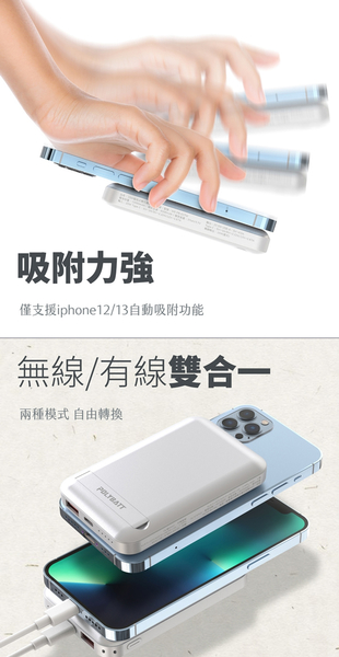 WiWU for iPhone 13 Pro Max可磁吸皮革手機殼+POLYBATT 磁吸式立架無線充行動電源10000型 product thumbnail 3