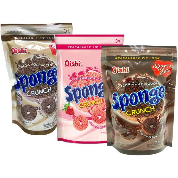 菲律賓 Oishi Sponge可可／草莓／摩卡 甜甜圈造型餅乾 款式可選【小三美日】