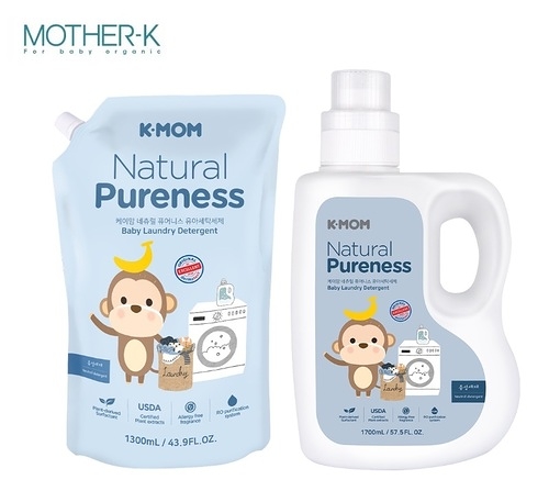 韓國K-MOM有機植萃嬰幼兒洗衣精（瓶裝+補充包）【六甲媽咪】