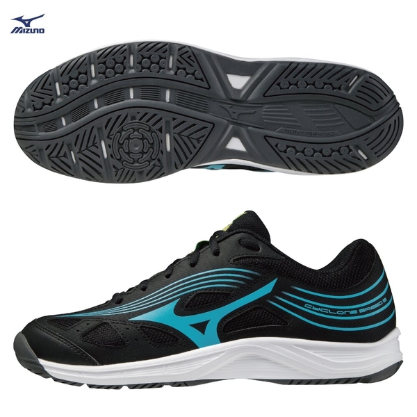 MIZUNO CYCLONE SPEED 3 男鞋 排球 手球 耐磨 輕量 黑藍【運動世界】V1GA218023