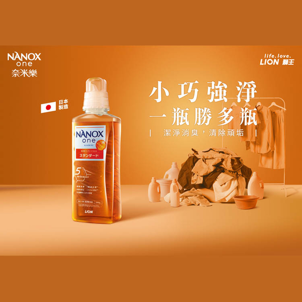 日本獅王 奈米樂超濃縮洗衣精瓶裝640g 潔淨消臭/室內晾衣 product thumbnail 4