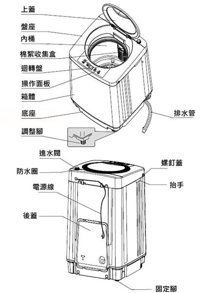 Kolin 歌林3.5KG單槽洗衣機(不鏽鋼內槽)BW-35S03~含運不含拆箱定位 product thumbnail 4