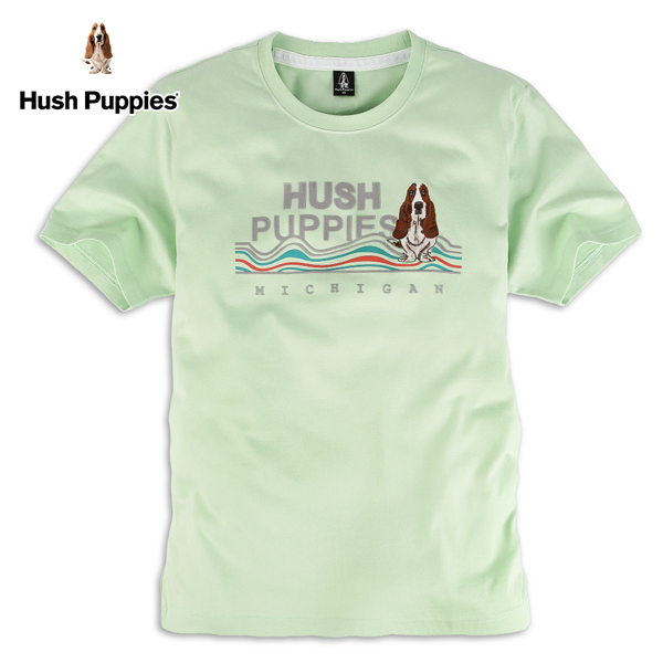 Hush Puppies T恤 男裝植絨印花刺繡狗短袖T恤 product thumbnail 2