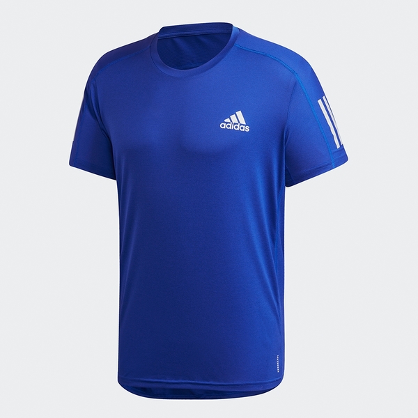 Adidas OWN THE RUN 男裝 短袖 T恤 慢跑 訓練 吸汗快乾 反光線條 藍【運動世界】FS9800