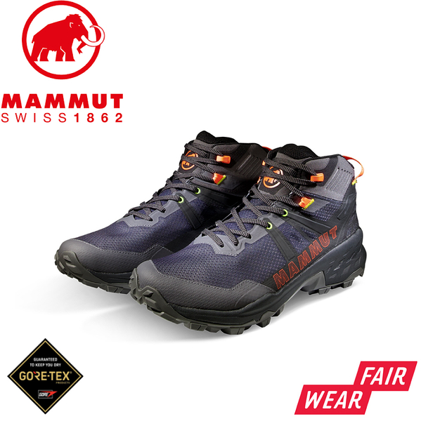 【MAMMUT 長毛象 男 Sertig II Mid GTX 中筒健行鞋《深鈦金灰》】3030-04830/機能鞋/登山鞋