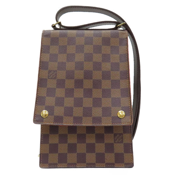 【二手名牌BRAND OFF】LOUIS VUITTON LV 路易威登 棕色 棋盤格 Portobello 肩背包 N45271