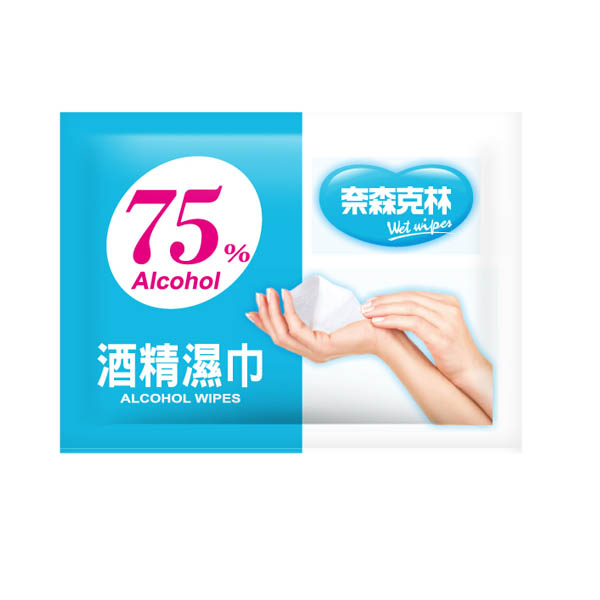 奈森克林75%酒精濕巾單片包24片袋(單片包)