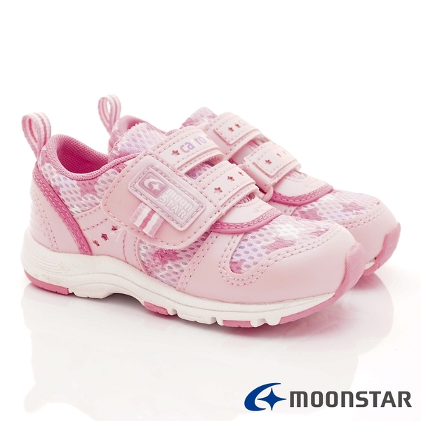 ◍零碼◍日本Moonstar機能童鞋 Carrot-2E玩耍系列速乾鞋款 217531粉星星(中小童段) product thumbnail 2