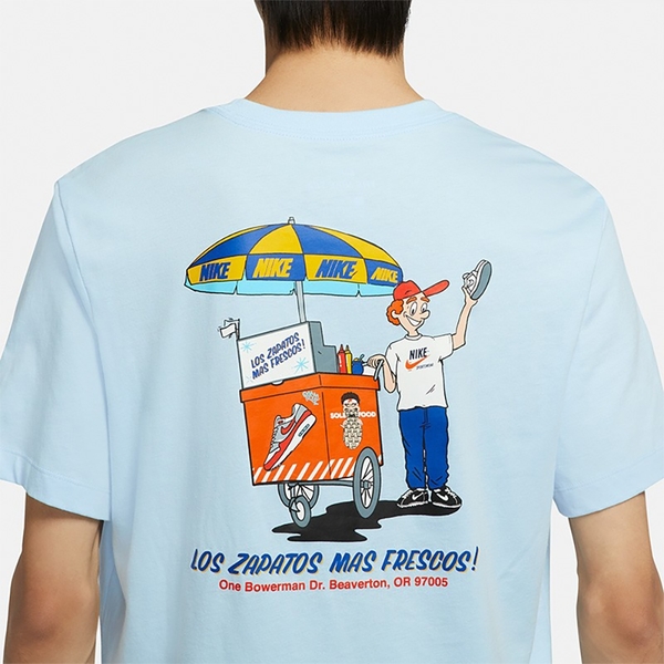 【現貨】NIKE NSW FOOD CART 男裝 短袖 休閒 純棉 餐車 攤販 藍【運動世界】CW0435-447 product thumbnail 4