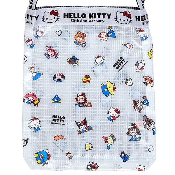 小禮堂 Hello Kitty 防水網袋斜背手機包 (Kitty歡慶50週年系列) product thumbnail 2
