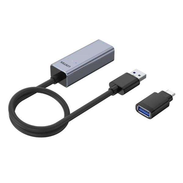 UNITEK 優越者 Y-3464A USB 3.0 Gigabit 附Type-A轉接頭 有線網路卡