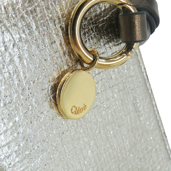 【二手名牌BRAND OFF】Chloe 蔻依 銀色亮面牛皮名片夾 Alphabet Zip Card Holder product thumbnail 7