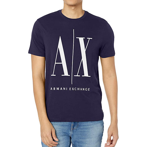 Armani Exchange 男棉大標誌圓領T