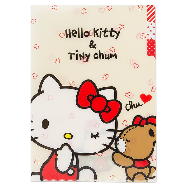 【震撼精品百貨】Hello Kitty 凱蒂貓~A4資料夾-KITTY與熊圖案