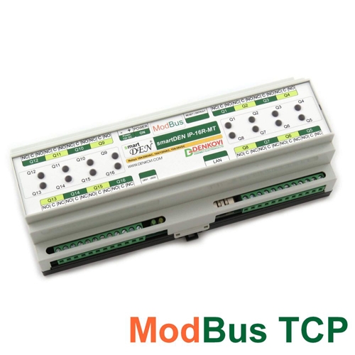 [2美國直購] denkovi 中繼板 smartDEN Modbus TCP Ethernet 16 Relay Module - DIN RAIL BOX