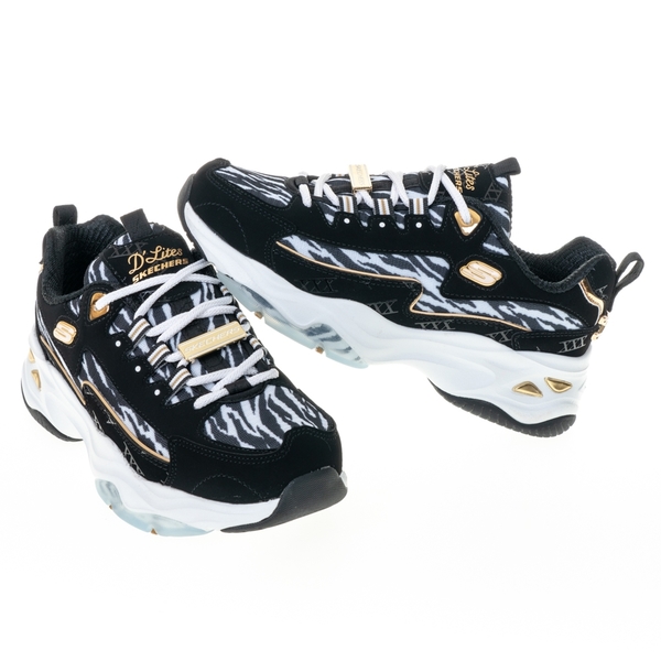 SKECHERS D'LITES 4.0 女 休閒系列 30周年 斑馬紋 限定款 149632BKW product thumbnail 4