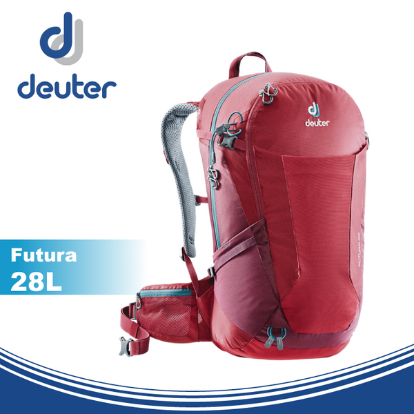 【Deuter 德國 Futura 28L 輕量網架式透氣背包《莓紅/紫紅》】3400518/雙肩背包/後背包/旅行