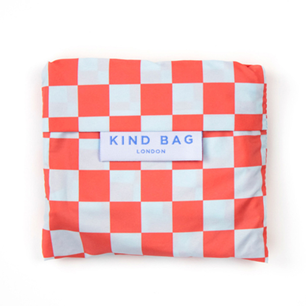 英國Kind Bag-環保收納購物袋-中-棋盤格紅藍 product thumbnail 4