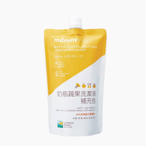 媽咪小站 奶瓶蔬果洗潔液補充包600ML