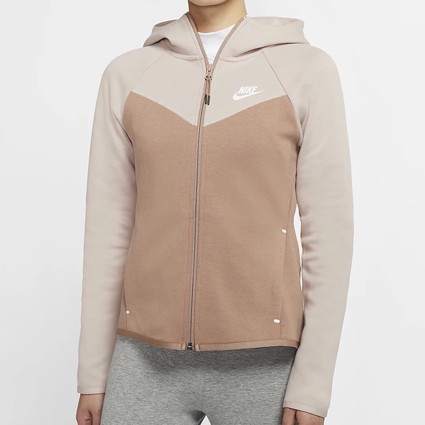 NIKE Sportswear Windrunner Tech Fleece 女裝 外套 連帽 休閒 保暖 棉質 拼接 粉橘【運動世界】 BV3456-283