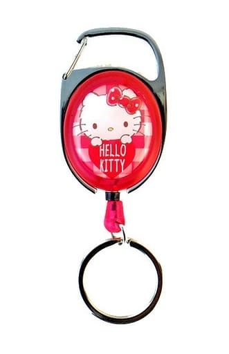 【震撼精品百貨】Hello Kitty 凱蒂貓~日本三麗鷗sanrio KITTY伸縮鑰匙圈 鎖圈-粉*12726