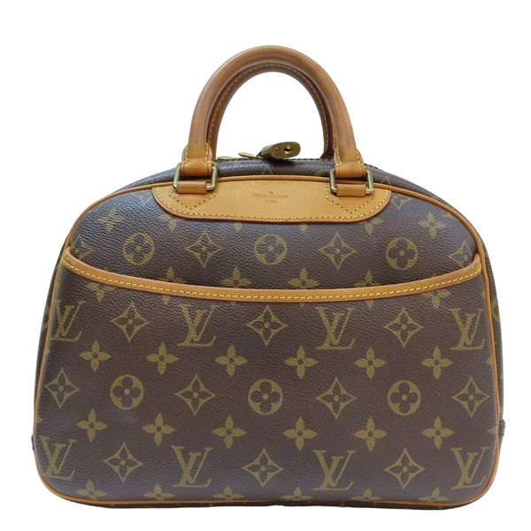 【二手名牌BRAND OFF】LOUIS VUITTON LV 路易威登 棕色 原花帆布 Trouville 小珍包 手提包 金扣 M42228