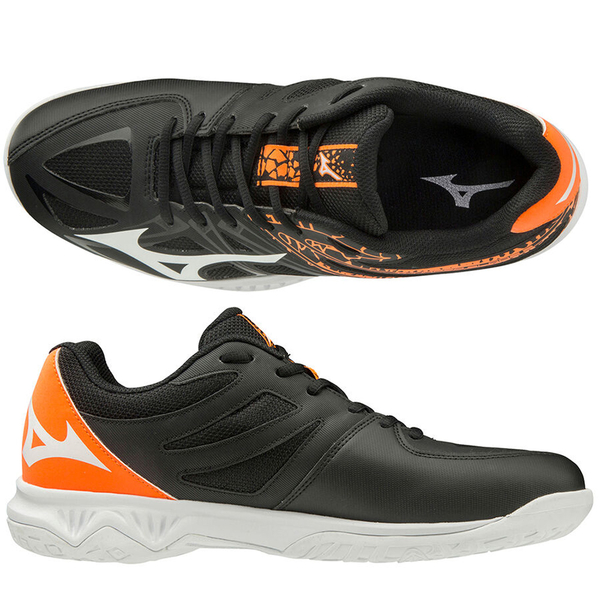 MIZUNO THUNDER BLADE 2 男鞋 排球 手球 橡膠 耐磨 2.5E 黑 白 橘【運動世界】V1GA197053 product thumbnail 2