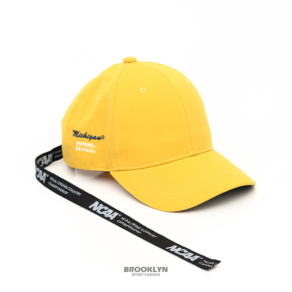 NCAA 老帽 密西根大學 長尾款 黃色 可調式 棒球帽 (布魯克林) 7225586162