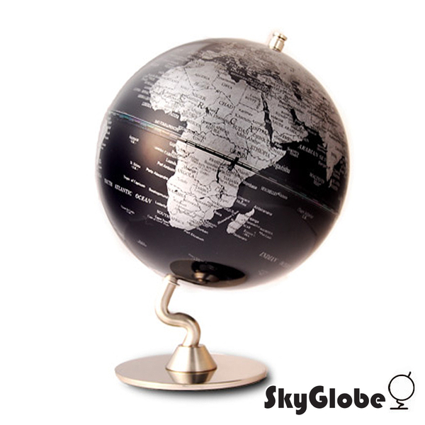 【SkyGlobe】5吋深藍色金屬底座地球儀(英文版)