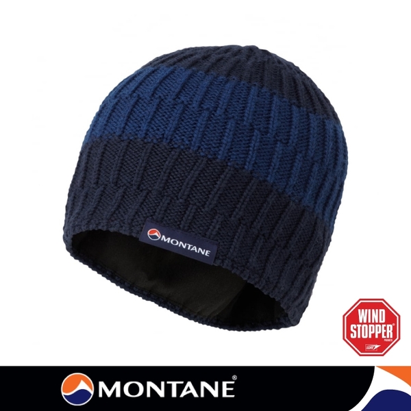 【Montane 英國  GoreWindstopper帆船光環防風保暖帽《南極藍》】HWHBEBLA/美麗諾羊毛/帽子