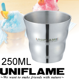 【UNIFLAME 日本 SUS雙層鋼波浪杯270ml】U666135/不鏽鋼杯/斷熱杯