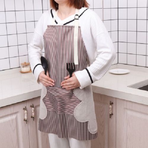 日式防水防油可擦手圍裙 廚房時尚家用圍裙